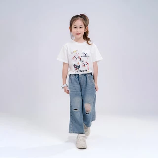 B&R Kids【เสื้อยืดแขนสั้นเด็กผู้หญิง】จัดส่งจากไทย เสื้อพิมพ์ลายการ์ตูนเด็กผู้หญิง ผ้าฝ้าย นุ่มสบาย ลำลอง แฟชั่นน่ารัก