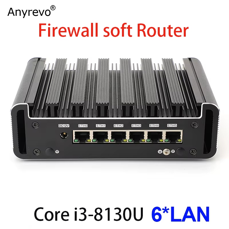 6x Intel i211 LAN Firewall Mini PC Intel Celeron i3-8130U pfsense opnsense Linux Windows Low Power อ