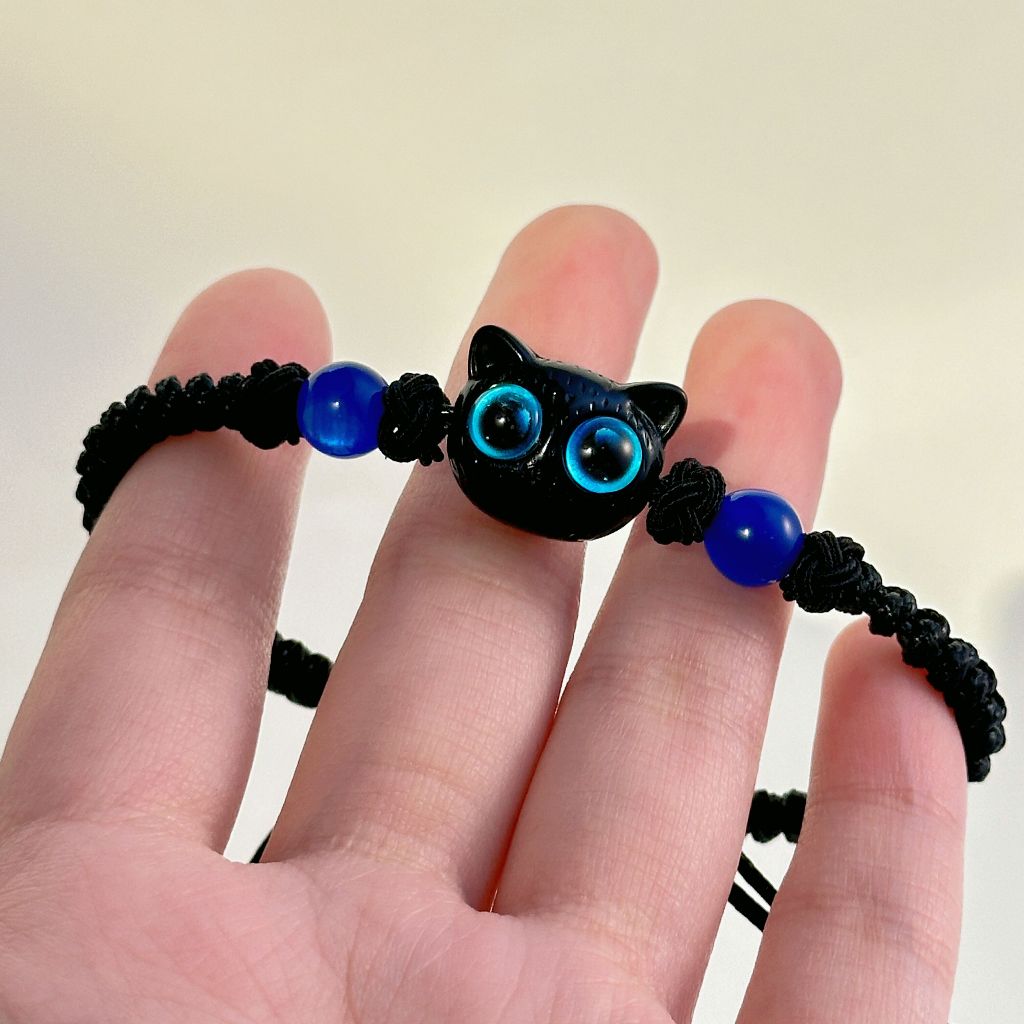 สร้อยข้อมือลายถักแมวน่ารัก สไตล์แฟชั่นสำหรับผู้หญิง เหมาะทำเป็นของขวัญพิเศษ