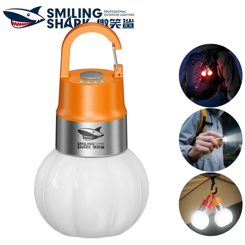 SmilingShark TIP171 ไฟฉาย led มินิ พวงกุญแจ ไฟคบเพลิง ด้วยโคมไฟที่ถอดออกได้ 10 โหมด ไฟสีขาว + RGB Type-C แบบชาร์จได้ กันน้ำสำหรับการเดินป่ากลางแจ้ง