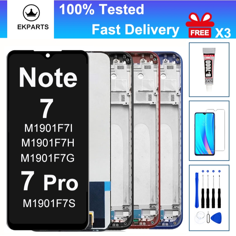6.3 "LCD สําหรับ Xiaomi Redmi หมายเหตุ 7 Note7 Pro M1901F7S จอแสดงผล Touch Screen Digitizer Assembly