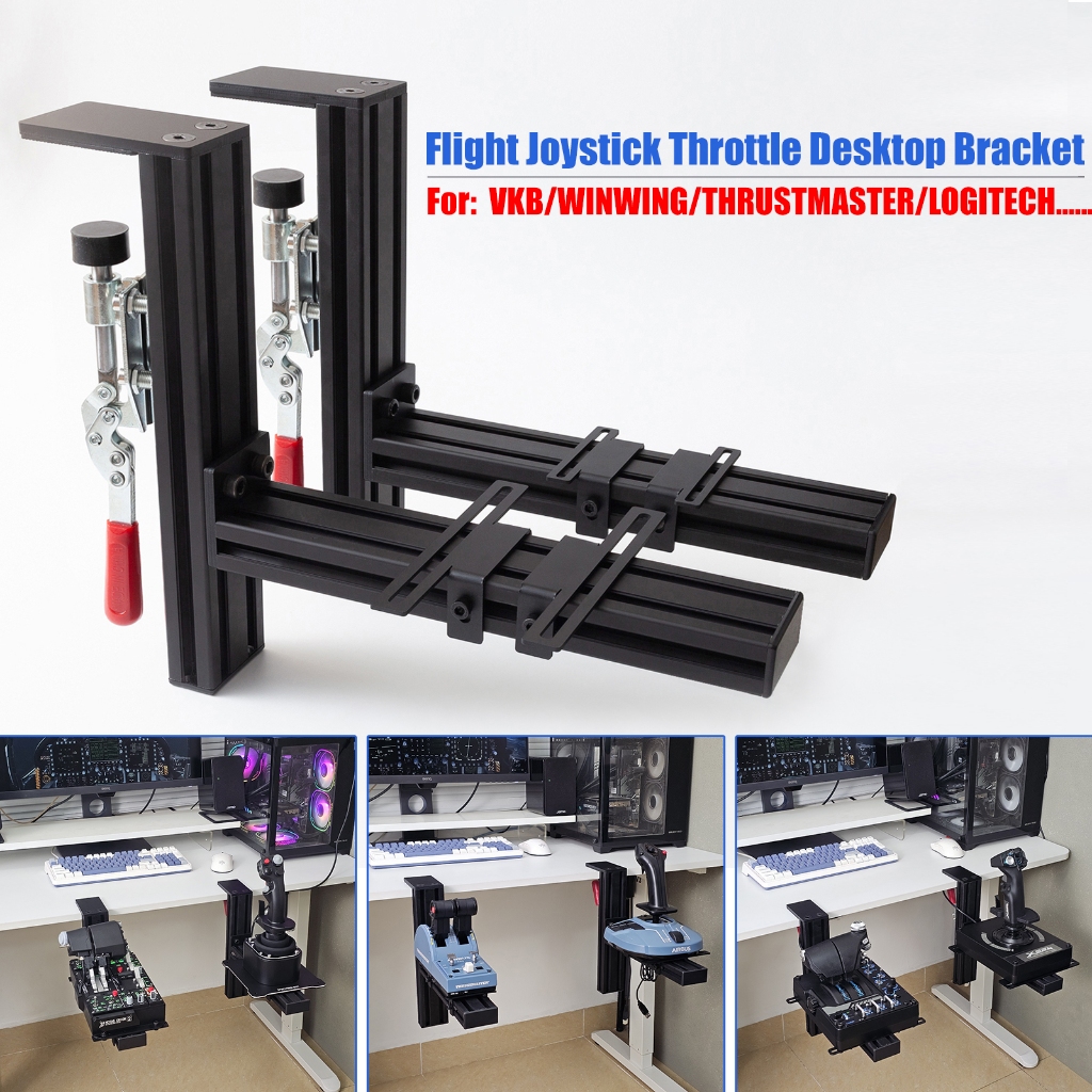 Flight Simulator จอยสติ๊ก THROTTLE STICK เดสก์ท็อปยึดสําหรับ Logitech X56 X55 X52 Thrustmaster T1600