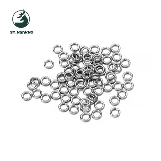 St.kunkka 200ชิ้น ห่วงเชื่อมต่อเครื่องประดับสแตนเลส 3-15mm อุปกรณ์ DIY เครื่องประดับ ทำสร้อย