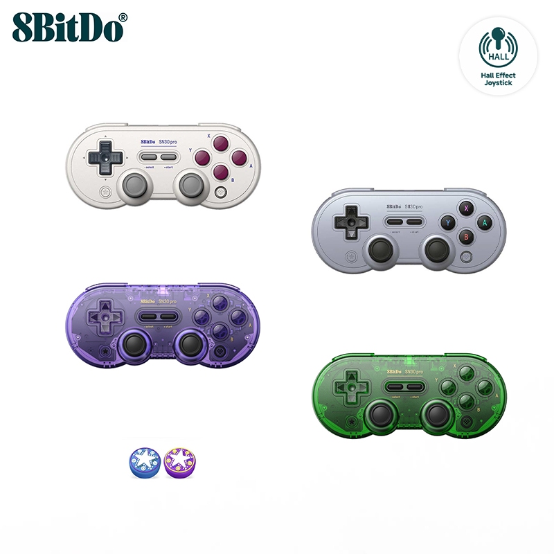 8BitDo SN30 ProบลูทูธGamepadไร้สายHall Effectจอยสติ๊กสําหรับNintendo Switch 2/สวิทช์OLED/สวิทช์Lite Steam Deck Windows Android iOS macOS 8BitDoปีงูController