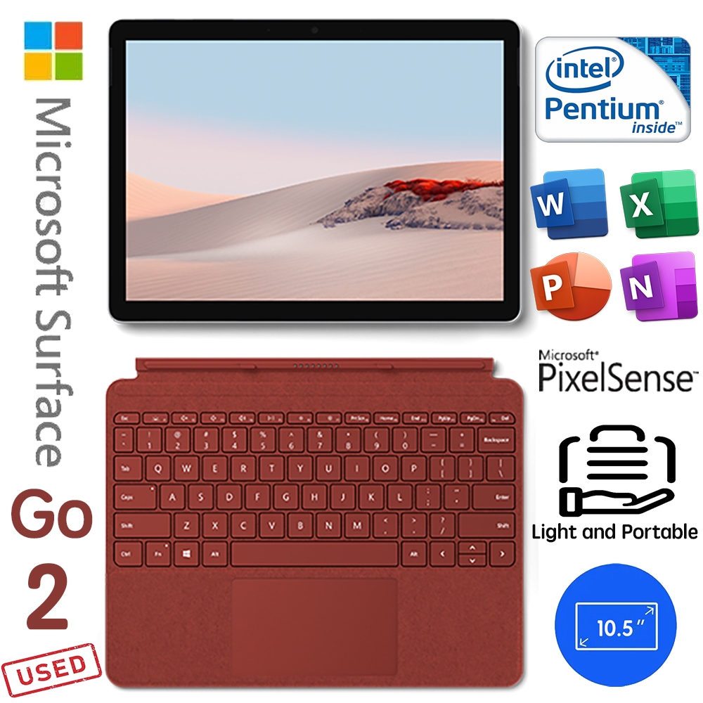 Microsoft Surface Go 2 10.5" 2-in-1 Tablet & Laptop Intel Pentium Gold โปรเซสเซอร์ 4425Y 8GB RAM 128