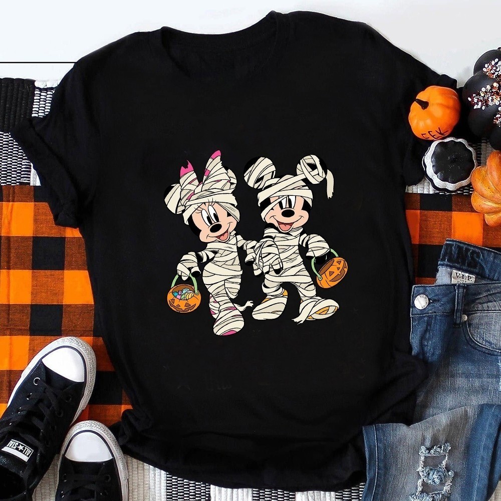 เสื้อยืดแขนสั้นสุภาพสตรีสไตล์ฮาโลวีน ทำจากผ้าฝ้าย 100%, หลวมรอบคอ เพื่อความสบายในฤดูร้อน