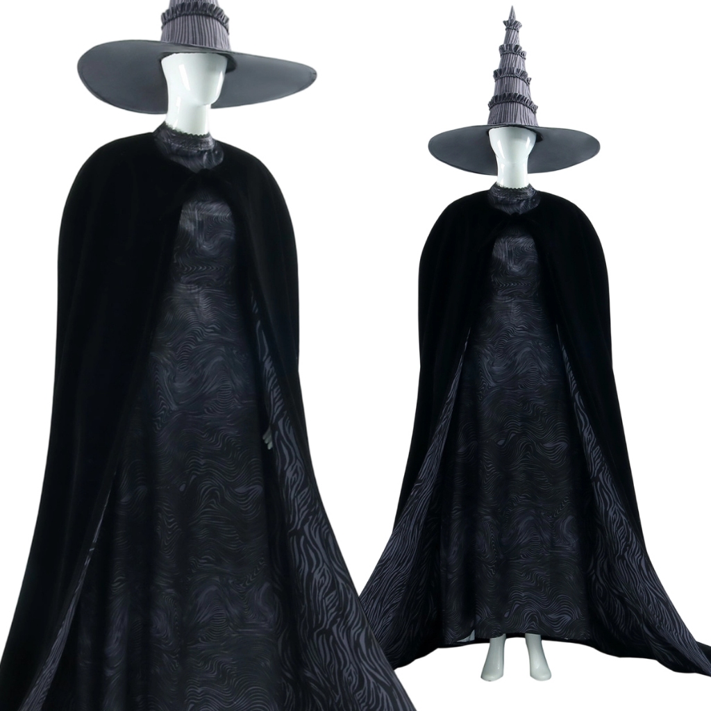 HOLOUN Wicked Elphaha Cosplay เสื้อคลุมสีดำ สำหรับคอสเพลย์ Halloween Gift