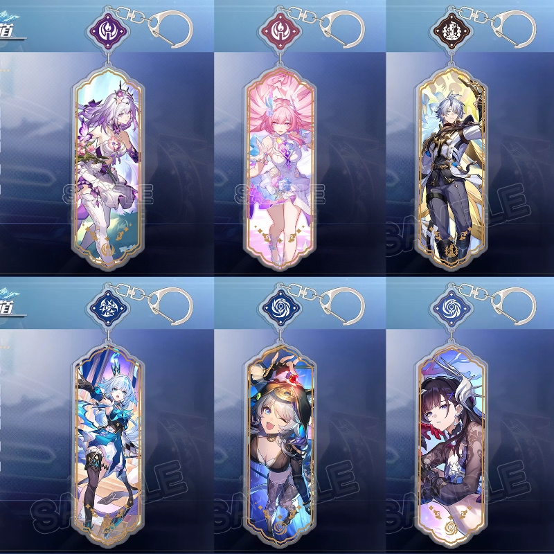 Honkai: พวงกุญแจ Star Rail Cyrene Elysia Painon พวงกุญแจอะคริลิคจี้ยาว