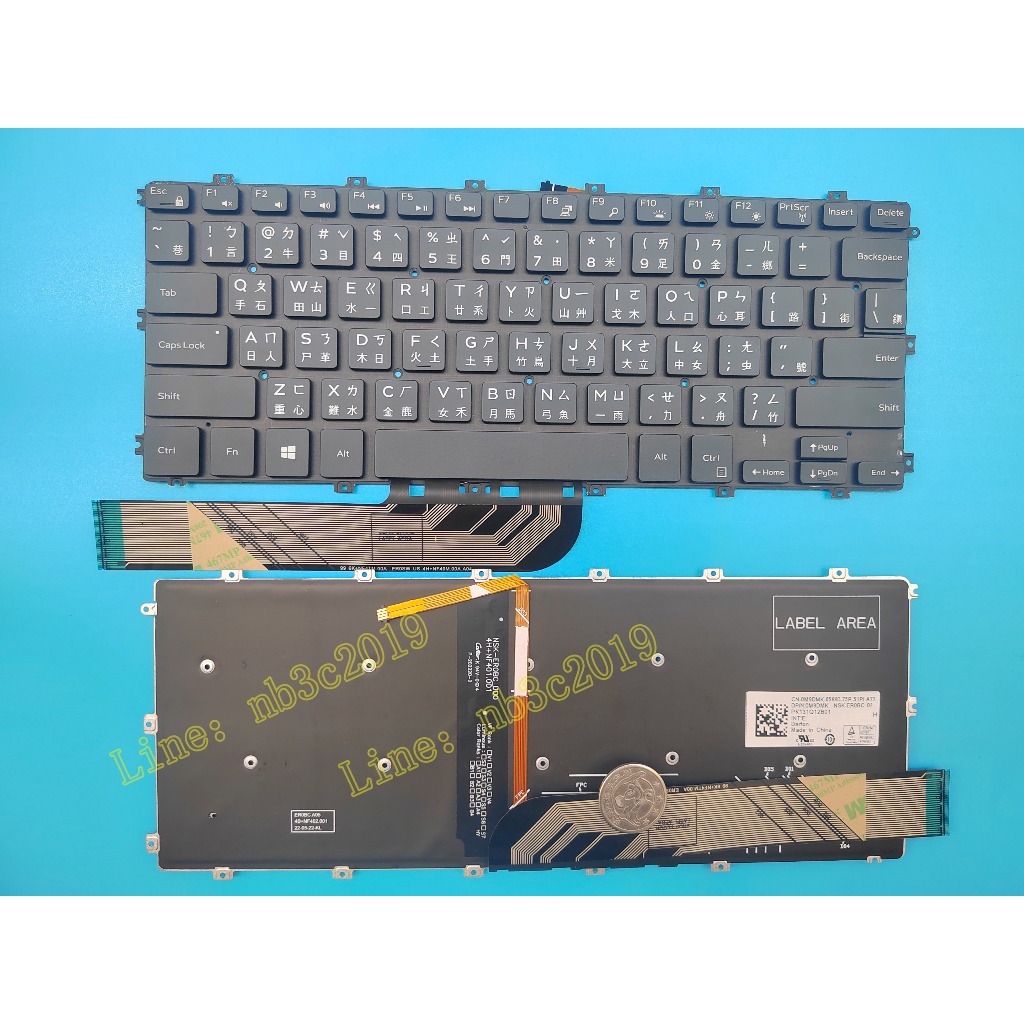 Dell Latitude 3400 3310 3390 5481 P92G P91G P76F คีย์บอร์ดจีนโบราณ 7586