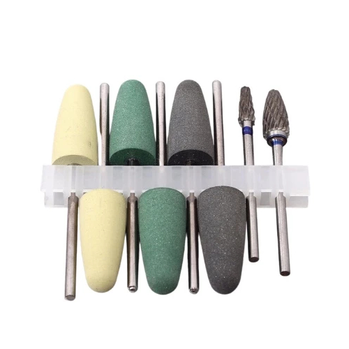 8 ชิ้น/เซ็ตทันตกรรมเรซิ่นฐานอะคริลิคขัด Burs ชุดเจาะขัดโรตารีทันตแพทย์เครื่องมือทันตกรรม Lab เครื่องมือ