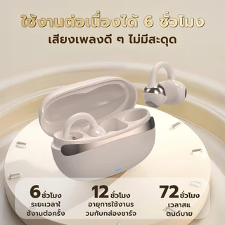KY Tech KY99 รุ่นใหม่ล่าสุด หูฟังแบบคลิปหู , การออกแบบ C-bridge, เทคโนโลยีการฟังแบบเปิดหู, การจดจำซ้าย-ขวาอัตโนมัติ, เสียงสเตอริโอระดับ HiFi, ควบคุมแบบสัมผัส, กันน้ำระดับ IPX5, บลูทูธ 5.49, รูปทรงหินกรวดแม่น้ำ, คลิปหนีบหูไม่รู้สึกเมื่อสวมใส่