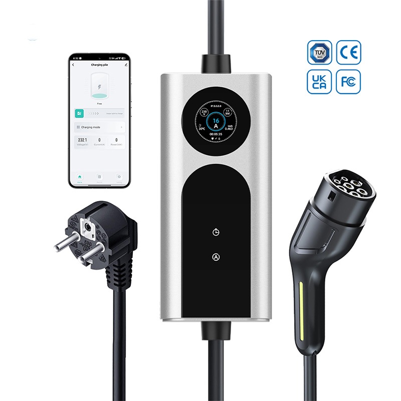 Zerphic Portable EV Charger Type 2 |3.68KW  & 7.4kW | WiFi Bluetooth | APP Control | IP65 Waterproof