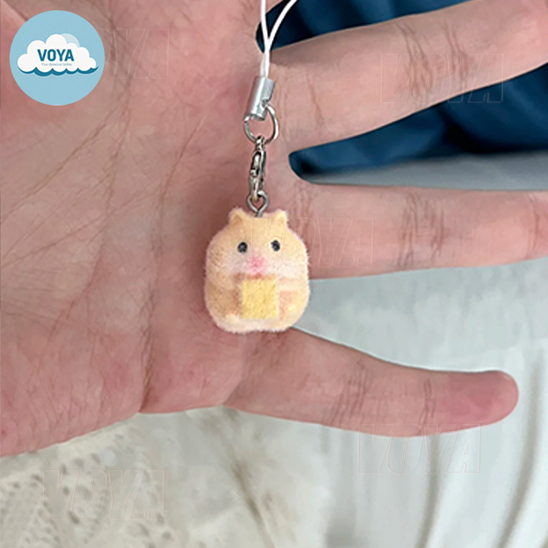 น่ารักหนูแฮมสเตอร์ฝูงสัตว์ขนาดเล็กพวงกุญแจจี้กระเป๋าอุปกรณ์เสริมโทรศัพท์โซ่จี้ตกแต่ง