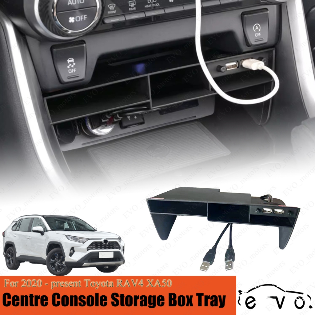 สําหรับ 2019 - 2025 Toyota RAV4 Central Console กล่องเก็บ RAV4 Dashboard Storage Tray Organizer Dual