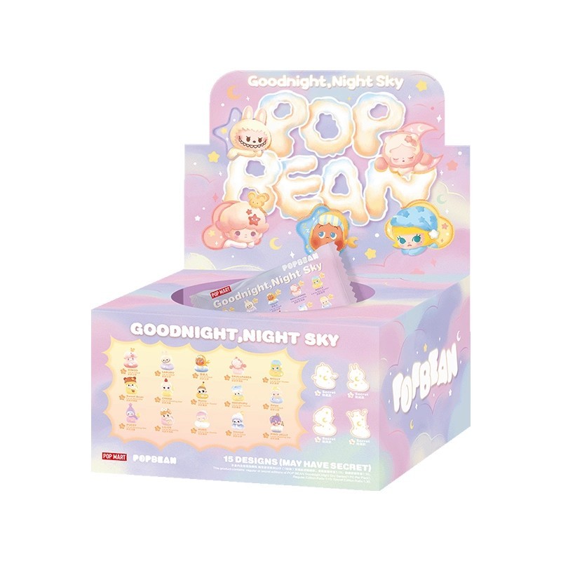 P POPMART Bubble Cute Granules Good Night Night Sky Series Doll ของขวัญตกแต่งทั้งกล่อง