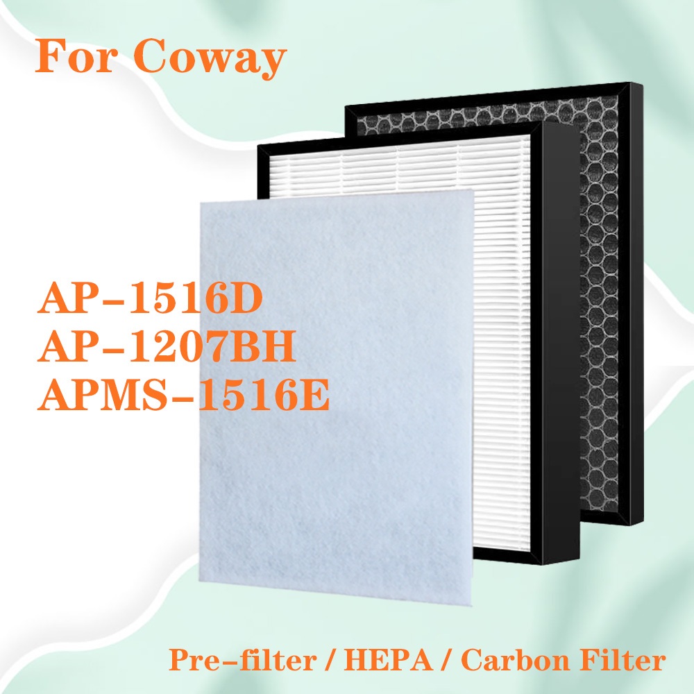 สําหรับเครื่องฟอกอากาศ Coway Storm AP-1516D AP-1207BH APMS-1516E เปลี่ยนตัวกรอง HEPA และเปิดใช้งานคา