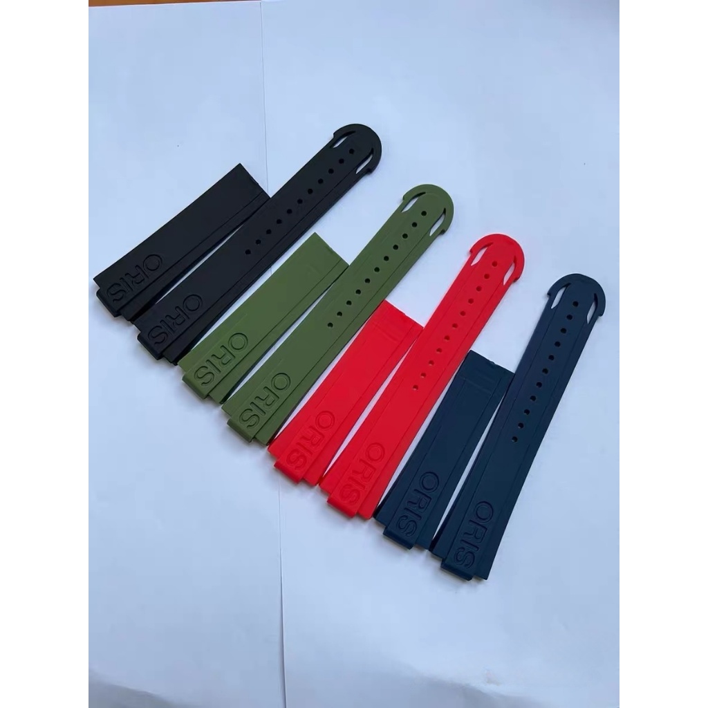 พร้อมโลโก้ ปรับให้เข้ากับ oris Diving Series 7730 Dedicated oris สายนาฬิกาซิลิโคนยาง 24-12 มม. อินเท