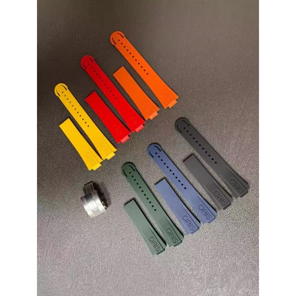 เหมาะสําหรับ oris Diving Series 7730 สายนาฬิกายางเฉพาะ 24-12 มม. ผู้ชายสายรัดนุ่มกันน้ํา