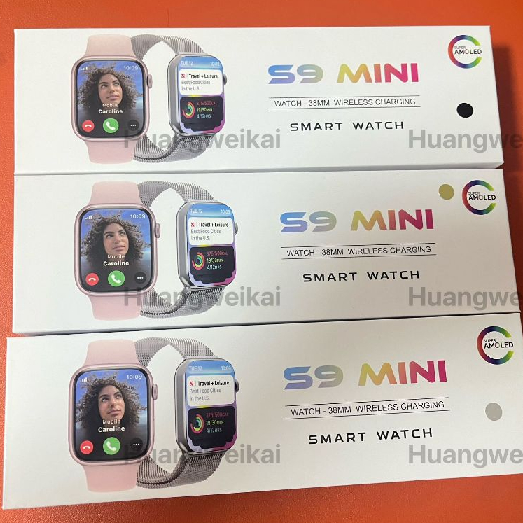 Hello S9 MINI 2025 smart watch 38/40/41mm ขนาดนาฬิกาสแตนเลส 9 mini edge brecelet ชาร์จไร้สาย BT Call