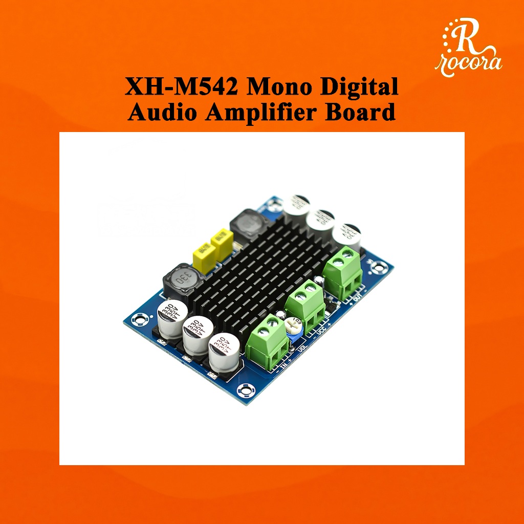 XH-M542 โมดูลแอมป์ดิจิทัลขยายเสียงเดี่ยว Class D ใช้ไฟ DC 12V-26V กำลังขับ 50W ทางเลือกแทน TPA3116
