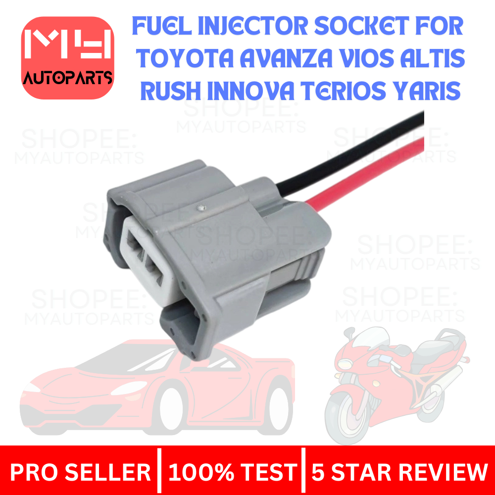 การใช้หัวฉีดซ็อกเก็ตเชื่อมต่อ Pigtail สําหรับ Toyota Revo Altis Camry Vios Avanza 6189-0611 6189-081