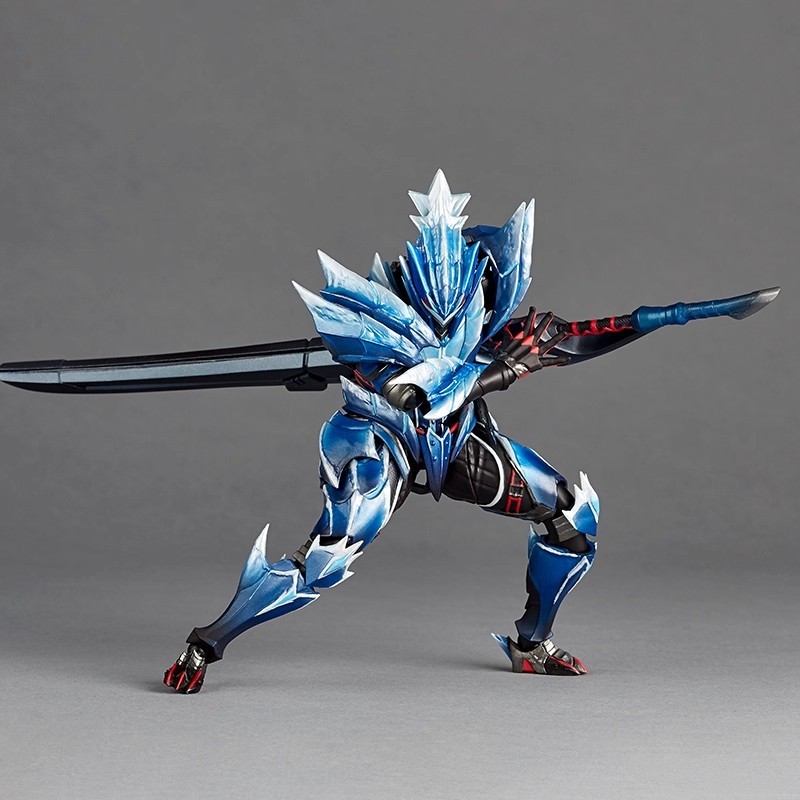Kaiyodo Revoltech Amazing Yamaguchi Ice Wolf Dragon Armor พร้อมโบนัสพิเศษ "Monster Hunter Rise" Acti