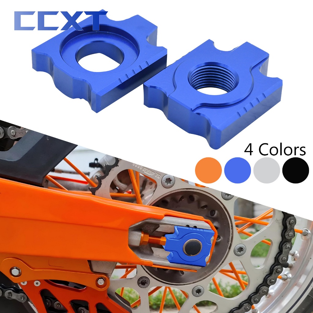 บล็อกเพลาปรับโซ่หลัง CNC อลูมิเนียม 20 มม. สําหรับ KTM 125-530cc SX SXF XC XCF XCW XCWF EXC EXCF 2008-2018 2019 2020