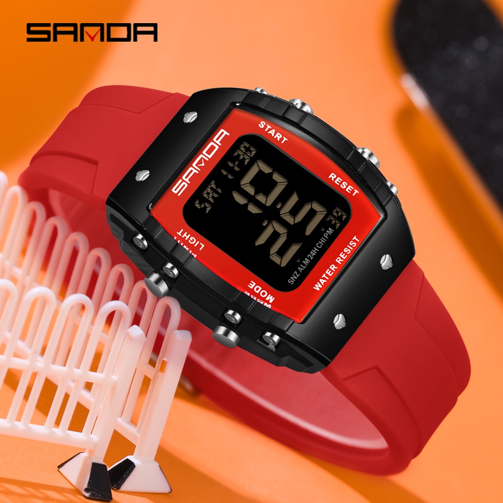 SANDA 2175 Fashion Simple Sport Watches Men Watch Alarm Clock -13