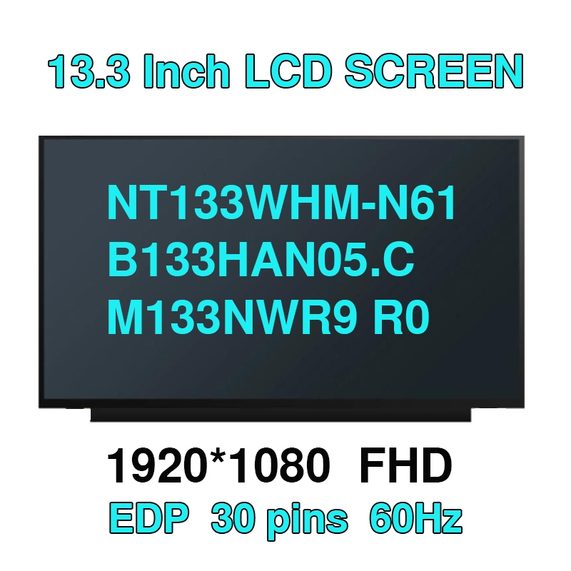 เมทริกซ์ 13.3 นิ้ว NT133WHM-N61 B133HAN05.C M133NWR9 R0 FHD สําหรับ Dell 5300 5310 7300 3301 แล็ปท็อ