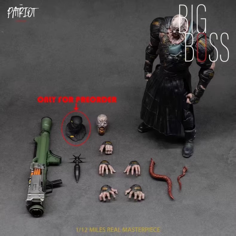 Patriot 1/12 Resident Evil BIG BOSS Tracker Tyrant Chaser Nemesis Action Figure