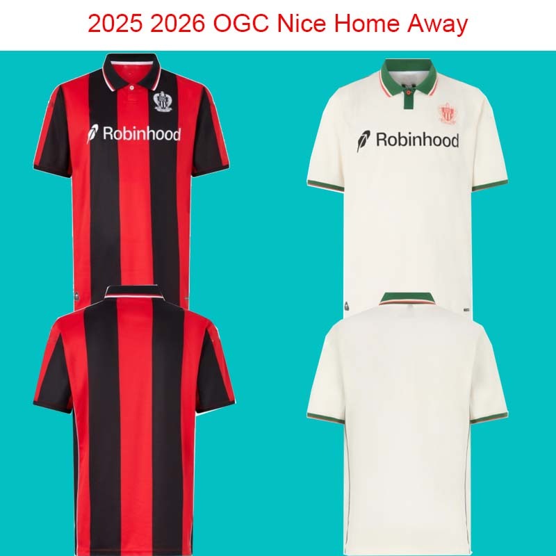 2025 2026 OGC Nice Home Away เสื้อแข่งผู้ชาย