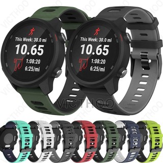 สายรัดซิลิโคนอ่อนนุ่มอุปกรณ์เสริมสําหรับ Garmin vivoactive 5 6/ 3 Music / Forerunner 55 / 165 / 245 / 645 / 158 / 168 / Approach S50