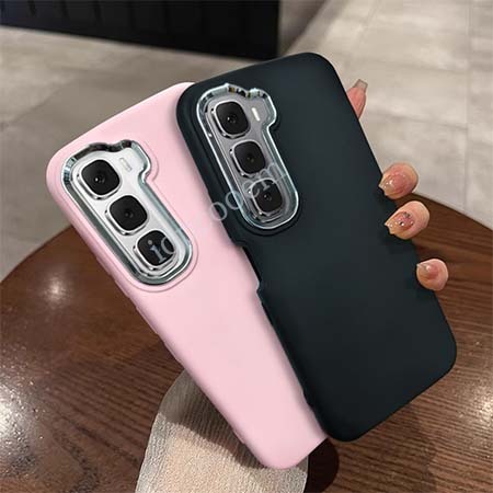 แฟชั่น Simple สีทึบซิลิโคน Soft Case Infinix HOT 60 50 Pro + Plus 60i 50i 4G 5G ปลอกป้องกัน Big Hole กรอบกล้องกันกระแทก