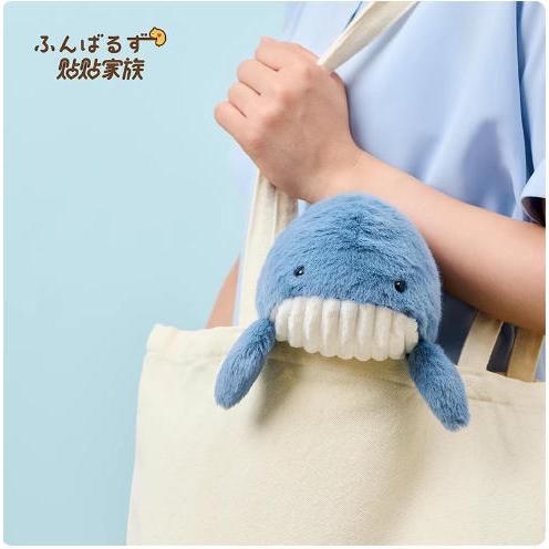 SonnyAngel Sticker Family Anti-Hunchback Plush Doll Whale Doll ตุ๊กตาน่ารักของขวัญวันเกิด