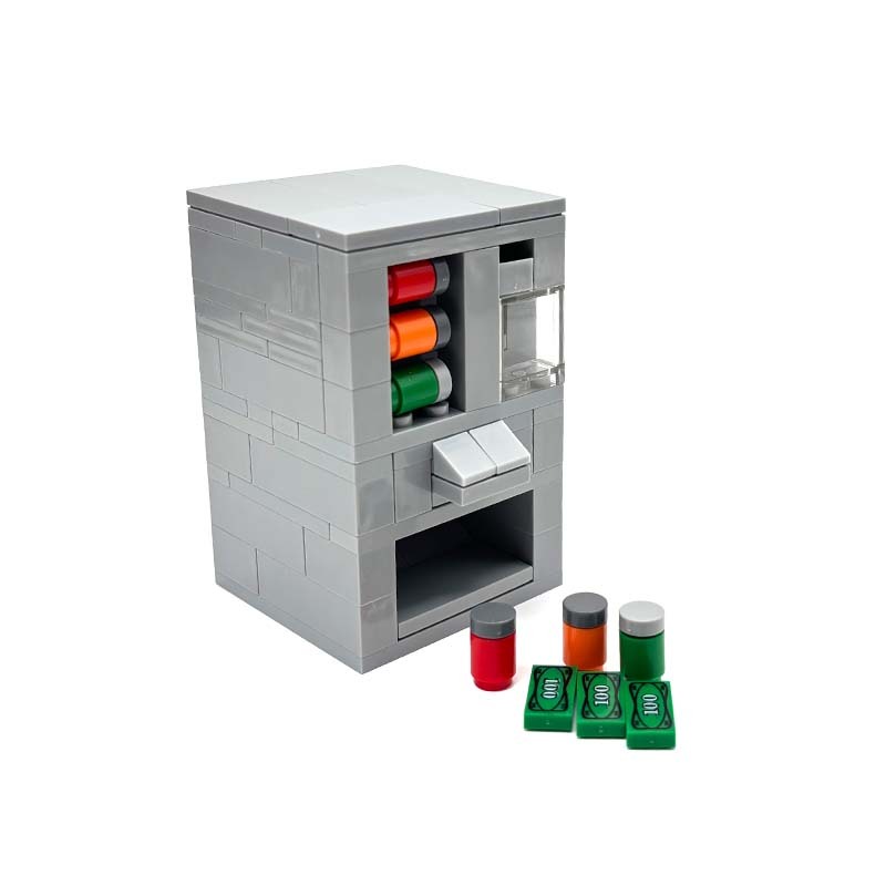 MOC เครื่องดื่มเครื่องหยอดเหรียญอิฐ DIY Building Blocks เด็กการศึกษาของเล่นสําหรับของขวัญวันเกิดเด็กชายและเด็กหญิง