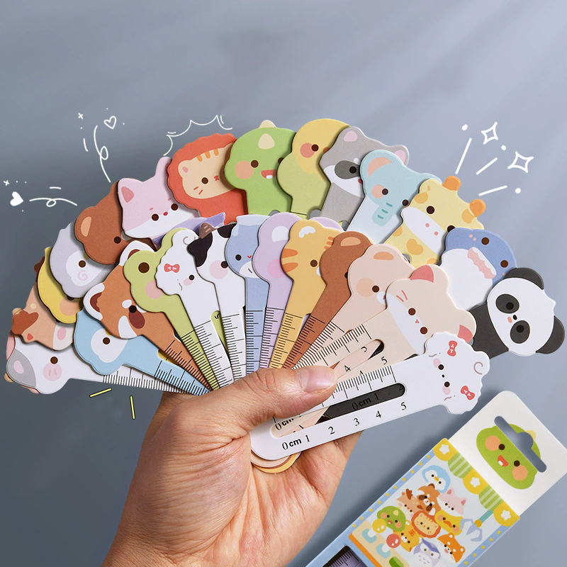 30ชิ้น/เซ็ตน่ารักการ์ตูนสัตว์ที่คั่น น่ารักขนาด ดริ้ง ไม้บรรทัดนักเรียนอ่านอุปกรณ์ครูของขวัญหน้าหนังสือผู้ถือเครื่องเขียนบัตรข้อความเด็กของขวัญเครื่องสํา