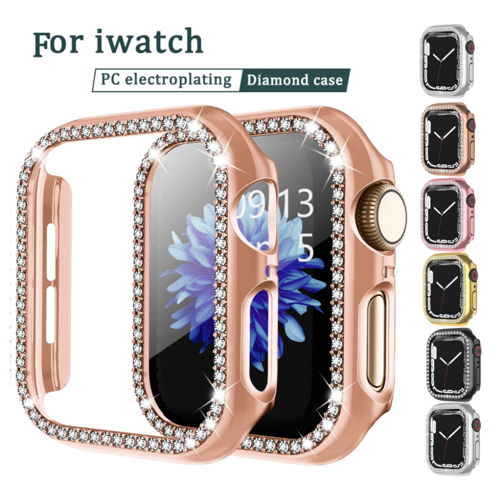 เคส Compatible For applewatch 9 Case Apple Watch Series 9 8 7 6 5 4 3 iwatch Size 41mm 45mm 38mm 40m
