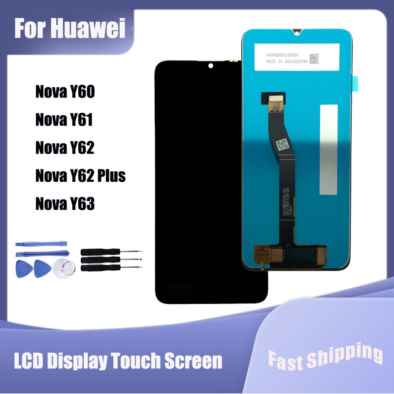 สําหรับ Huawei Nova Y60 Y61 Y62 Y62 Plus Y63 จอแสดงผล LCD Touch Screen Digitizer Assembly Replacemen