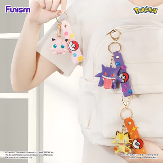 FUNISM Pokemon Plusle Minun ชุดพวงกุญแจ Dual Lightning Duo พร้อมการชาร์จโอกาส, พวงกุญแจไวนิลขนาดเล็ก Featuring Ball-Holding Poses, รวมกล่องของขวัญสะสม