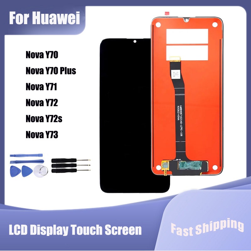 สําหรับ Huawei Nova Y70 Y70Plus Y71 Y72 Y72S Y73 จอแสดงผล LCD Touch Screen Digitizer Assembly Replac