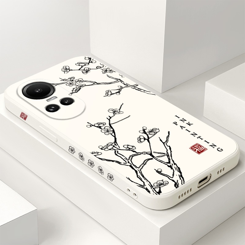 เคสโทรศัพท์สําหรับOPPO Reno 10Pro 10 8Z 8 Pro 8T T Z 7Z 6 5 Pro Plus 5G 4Gดอกไม้หอมCreative Design C