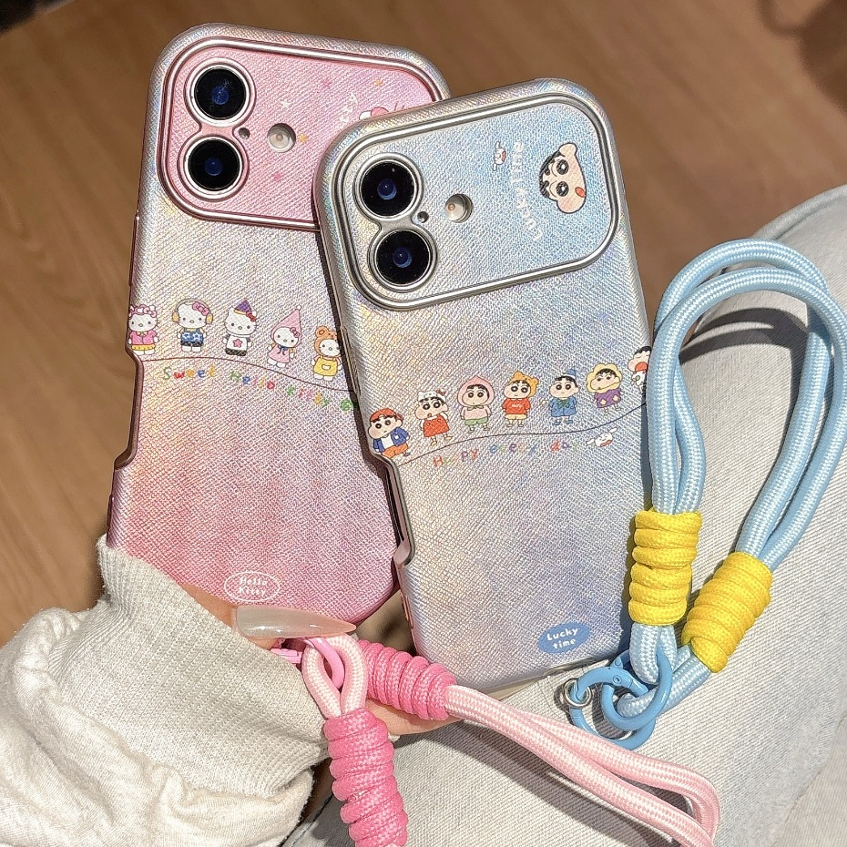 แฟชั่น Xiaoxin และ KT Cat Comics เหมาะสําหรับ iPhone 13~16ProMax 13~16Por เคสโทรศัพท์ป้องกันการตก