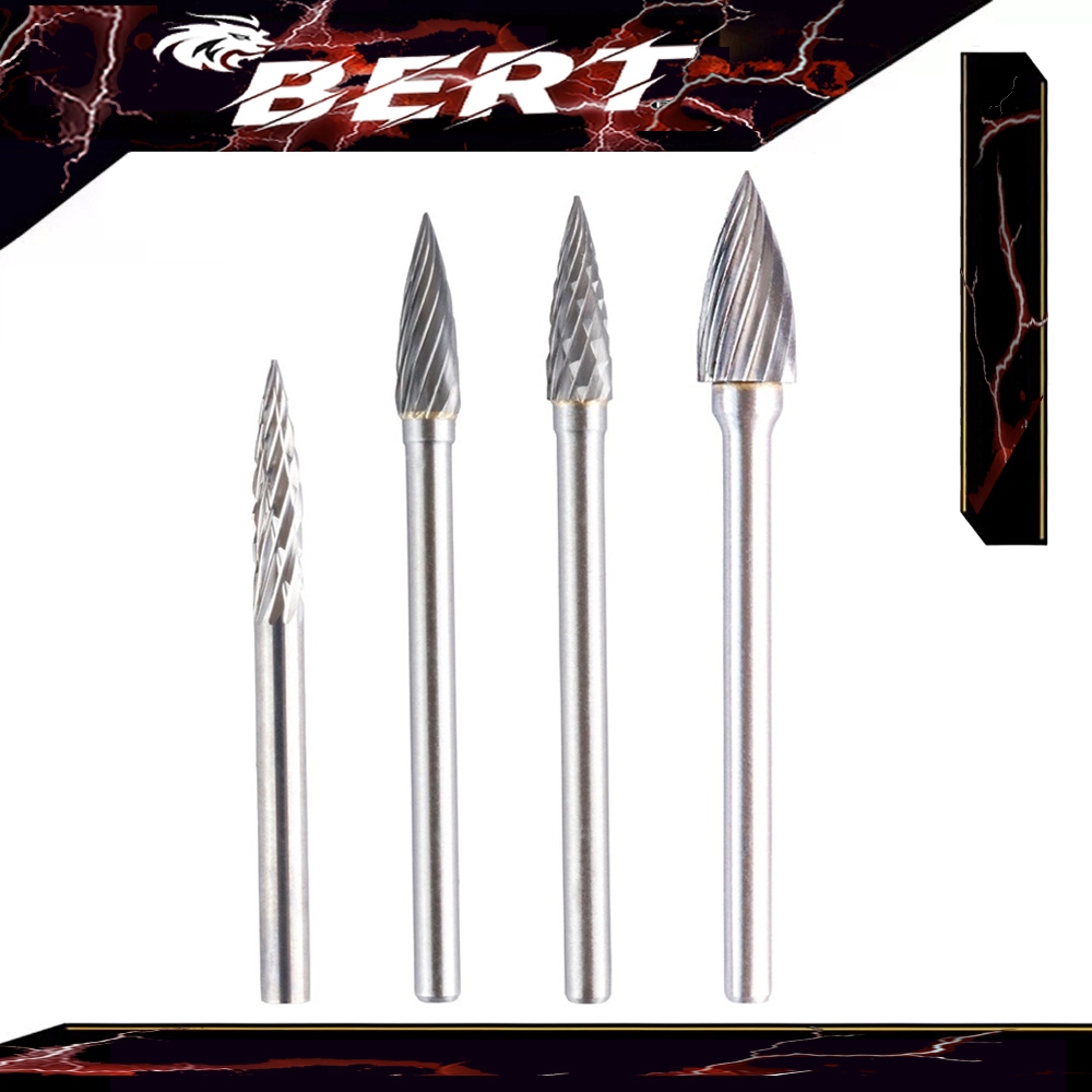 BERT ｜ดอกเจียรคาร์ไบด์ ดอกเจียรเหล็ก เจียรสแตนเลส ดอกคาร์ไบด์ แกน 3มิล หัว 6มิล ดอกแยงเสื้อสูบ ลายตัด ดอกแยงรู