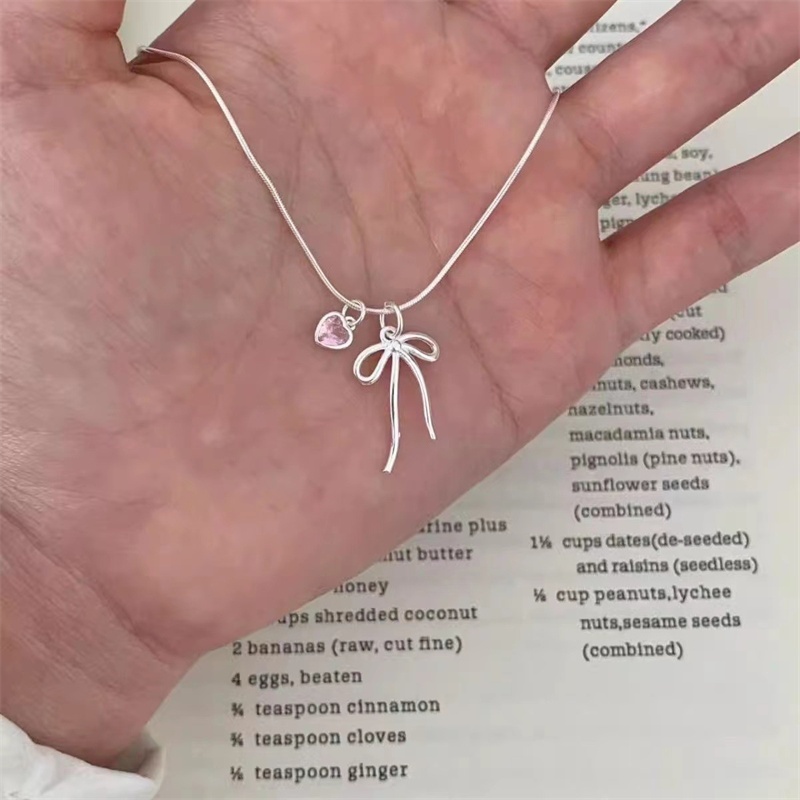 สร้อยคอมุกเพทายเงินแท้ 925 ออกแบบทรงหัวใจ เครื่องประดับสำหรับผู้หญิง ของขวัญใหม่วันหยุด