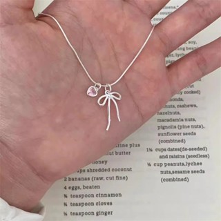 สร้อยคอมุกเพทายเงินแท้ 925 ออกแบบทรงหัวใจ เครื่องประดับสำหรั…