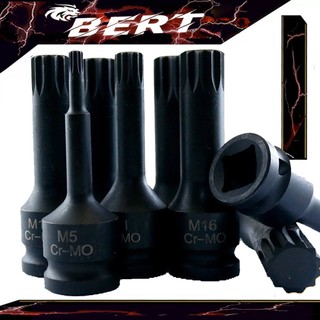 BERT🇹🇭｜ชุดบล็อก บล็อกลม ชุดบล็อก กลม ลูกกเดือย 1/2" M5 - M19