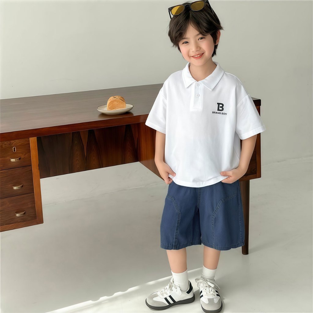 SweetKids พร้อมส่งจากกทม🌸กางเกงขาสั้นเด็ก🍓กางเกงยีนส์ขาสั้นเด็กผู้ชาย สไตล์เกาหลี ผ้าบางเบา ใส่สบาย ใส่สบาย แฟชั่นฤดูร้อนใหม่ - รูปที่ 2