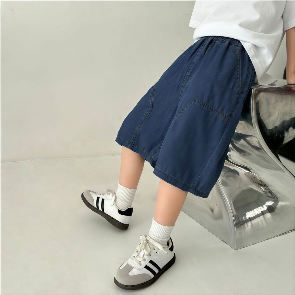 SweetKids พร้อมส่งจากกทม🌸กางเกงขาสั้นเด็ก🍓กางเกงยีนส์ขาสั้นเด็กผู้ชาย สไตล์เกาหลี ผ้าบางเบา ใส่สบาย ใส่สบาย แฟชั่นฤดูร้อนใหม่ - รูปที่ 4