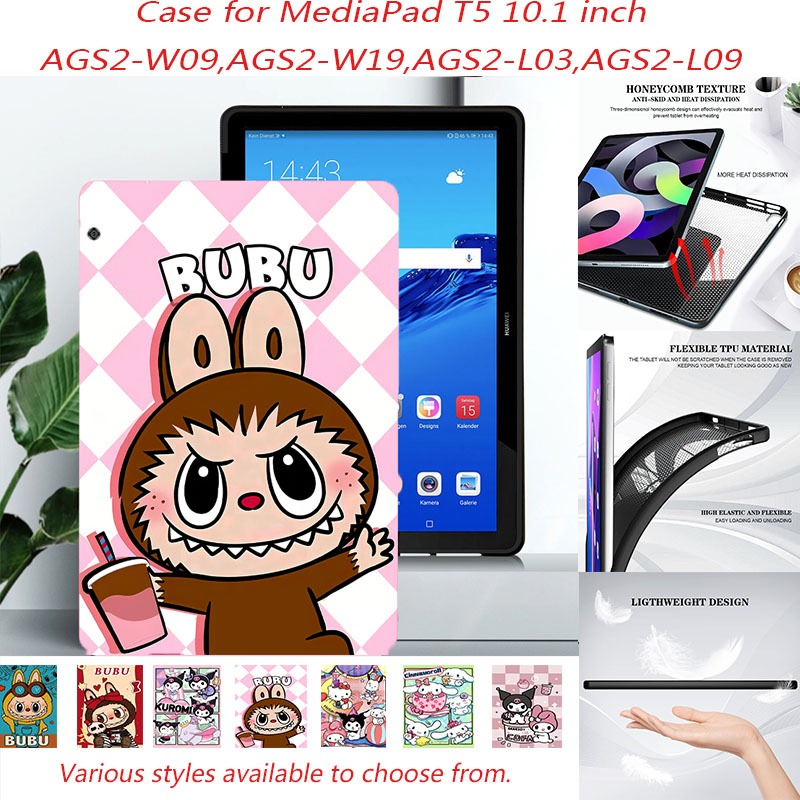 เหมาะสําหรับ Huawei MediaPad T5 10.1 นิ้ว AGS2-W09 AGS2-W19 AGS2-L03 AGS2-L09 น่ารักการ์ตูน soft TPU