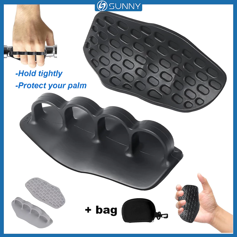 SunnyFit ถุงมือยกน้ำหนักซิลิกอน ขนาด 4 นิ้ว ทำจากซิลิโคนและยาง ป้องกันการลื่น เหมาะสำหรับการฝึกฝนทั่วไปในห้องฟิตเนส เช่น deadlifts